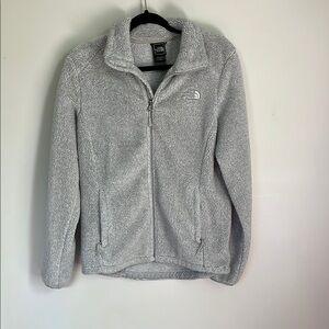 The North Face Light Gray Zip-Up Jacket size M